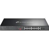 TP-Link Omada DS1018GMP 16 Port Gigabit + 2x1GB RJ45/SFP Combo 250W 250 mt PoE Mesafe Metal Rackmount Kasa Switch