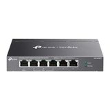 TP-Link Omada DS106QPP 4 Port Gigabit+2 Port Gigabit Uplink 64W 250 mt PoE Metal Kasa Switch
