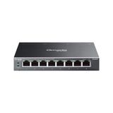 TP-Link Omada ES208GP Easy Managed Gigabit PoE+ Switch, 8 Port Gigabit RJ45, 64 W PoE Bütçesi, Bulut Yönetimi, VLAN, QoS, IGMP Snooping, Fansız Metal Gövde, Masaüstü/Duvar Montajı