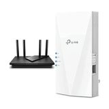 Tp-Link Onemesh Wifi 6 Yönlendirici AX1800 Akıllı Wifi Yönlendirici (Archer AX21) – Çift Bantlı Gigabit Yönlendirici + Tp-Link AX1500 Wifi Genişletici Internet GÜÇLENDIRICI(RE500X...