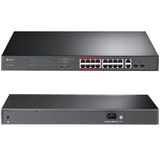 TP-Link SL1218MP 16 Port Megabit PoE + 2 Port Gigabit Combo SFP 250W Rackmount Switch