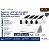 Tp-Link Tapo 4'lü Kablosuz 2k Güneş Enerjili Kamera Sistemi | H500 | 16 Kanal 7/24 Kayıt - Beyaz