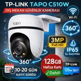Tp-Link Tapo C510w-128Gb 2K 3Mp 360° Wifi Dış Mekan Güvenlik Kamerası + 128Gb Sd Kart Dahil – Ip65 Su Geçirmez, Hareket Takip, Renkli Gece Gö