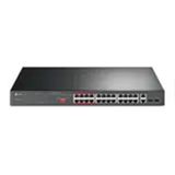 TP-Link TL-SL1226P 24 Port PoE Megabit 2 Port Combo Gigabit SFP 250W Yönetilemez Rackmount Switch