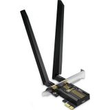 TP-Link WiFi 7 BE6500 PCIe WiFi Kartı Archer TBE400E | Masaüstü Bilgisayar için Üç Bantlı Ağ Kartı | Bluetooth 5.4| Yüksek Kazançlı Antenler| MLO, WPA3| AM'yi destekler...