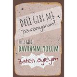 tp Retro Vintage 5 mm Ahşap Üzerine Deli Gibi Temalı Poster Tablo 20X30 cm - 20 x 30