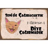 tp Retro Vintage 5 mm Ahşap Üzerine Gelirsin Diye Temalı Poster Tablo 20X30 cm - 20 x 30 - Renkli