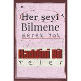 tp Retro Vintage 5 mm Ahşap Üzerine Haddini Bil Temalı Poster Tablo 20X30 cm - 20 x 30