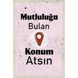 tp Retro Vintage 5 mm Ahşap Üzerine Konum Temalı Poster Tablo 20X30 cm - 20 x 30