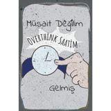 tp Retro Vintage 5 mm Ahşap Üzerine Müsait Değilim Temalı Poster Tablo 20X30 cm - 20 x 30