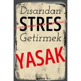tp Retro Vintage 5 mm Ahşap Üzerine Stres Temalı Poster Tablo 20X30 cm - 20 x 30 - 1