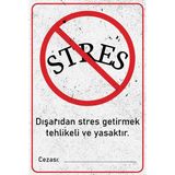 tp Retro Vintage 5 mm Ahşap Üzerine Stres Temalı Poster Tablo 20X30 cm - 20 x 30