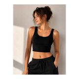 TP SİYAH ASKILI CROP T-SHİRT & BLUZ