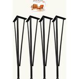 TP Tunapres Zeenza Home Siyah Metal Mobilya ve Masa Ayağı 72 x 62 cm Düz Demir 4'lü Set - 1