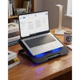 tp USB Girişli Laptop Soğutma Standı Çift Fan Mavi Işıklı Notebook Soğutucu - Lisinya