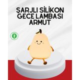 tp USB Şarjlı Armut Gece Lambası Dokunmatik Renk Değişimli - Lisinya
