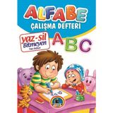 Tp Yaz-Sil Alfabe Bitmeyen Yazı Defteri+Tahta Kalemi