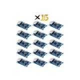 Tp4056 15 Adet Type-C Korumalı 18650 Lipo Pil Şarj Devresi
