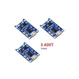 Tp4056 Lityum Pil Şarj Devresi 3 Adet 5v 1a Mikro Usb 18650 Lityum Şarj Modülü + Koruma Fonksiyon