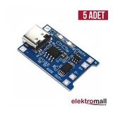 TP4056 Lityum Pil Şarj Modülü TYPE-C - 5 Adet