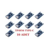Tp4056 Type-C Usb 1S 3.7V Li-İon Pil Şarj Devresi (10 Adet)
