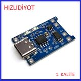 Tp4056 Type C Usb Lityum Pil Şarj Devresi