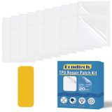 TPU Havuz Yama Kiti, Yüzme Halkası, Hava Yatağı, Sıçrama Evi, Şişme Malzemeler, Çadır için Su Geçirmez Şişme Yama Onarım Kiti (20 Paket 7 x 7 cm)