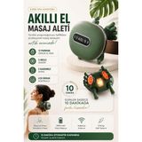 Tr 12 Parmaklı Akıllı Boyun ve Omuz Masaj Aleti – LCD Ekranlı, Isıtmalı, 3 Sensörlü, Kablosuz Şarjlı 2000 Mah - 000-Siyah