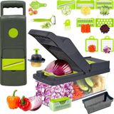Tr 15'i 1 Arada Sebze Doğrayıcı - Mandoline Sebze Dilimleyici, Doğrayıcı, Kesici - Soğan Doğ - Çok Renkli
