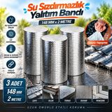 Tr 3 Adet Çatı Izolasyon Bandı 148 mm 2 Metre Su Sızdırmazlık Geçirmezlik Yalıtım Çamur T - Genel - 0
