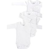 Tr 3'lü Uzun Kollu Bebek Zıbın Seti 100% Pamuklu Ribana Çıtçıtlı Atlet, Body Zıbın Unisex - Genel