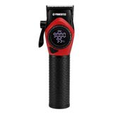 TR-5100 Profesyonel Saç Tıraş Makinesi | 9000 RPM Dijital Ekran | Şarjlı Berber Tipi Clipper Kırmızı