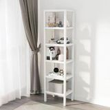 Tr 6 Katlı Köşe Rafı | Banyo, Mutfak Ve Kiler İçin Yer Tasarruflu Organizer | Çok Amaçlı Plastik Raf | 3 Farklı Renk Seçeneği (38X29x152 Cm) Dikey Ve Yatay Kullanım (Beyaz)