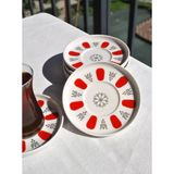 Tr 6'Li Porselen Dik Kenarlı Çay Tabağı 12 Cm Acem Modern Çay Tabak