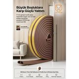 Tr 6M Kahverengi 17Mm Geniş Kapı Pencere Bandı Kendinden Yapışkanlı D Profil İzolasyon Süngeri Kauçuk Fitil Hava Kesici 723794