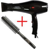 TR-701 Profesyonel Fön Makinesi + Hydra Berber Fön Fırçası - Siyah