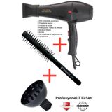 Tr-701 Profesyonel Fön Makinesi + Vigo Difüzör Başlık + Profesyonel Fön Fırçası