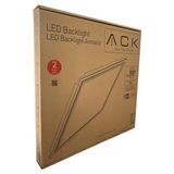 Tr Ack 60X60 cm LED Panel Armatür, Sıva Altı, 6400K Beyaz Işık, Kare 2 Adet - 00-Beyaz