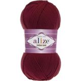 Tr Alize Cotton Gold El Örgü İpi - 1 Adet -%55 Pamuklu Amigurumi Ve Bebek Yünü - Tüylenmez Yumuşak Doku - 100Gr, 330 Metre (390 Frenk Üzümü)