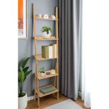 Tr Bambu 5 Raflı Merdiven Kitaplık Banyo Düzenleyici Raf Organizer Saksılık Db-0022