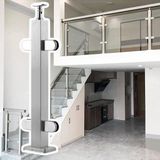 Tr Cam Korkuluk Direği, Gümüş Cam Korkuluk Direği - Balkon Için 55 cm Kare Pimli Korkuluk Kelepçesi, Yüzme Havuzu, Bahçe, Çatı Katı, Merdiven ve Garaj Için Çit - 12E-Pembe
