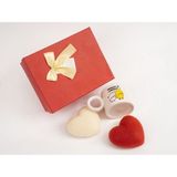 TR Candle Kupa Bardak Hediyeli Kalpli Mum - Kırmızı - Beyaz
