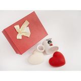TR Candle Kupa Bardak Hediyeli Kalpli Mum - Kırmızı