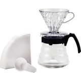 Tr Craft Kit V60 Cam Kahve Servisi Sunuculu Plastik Damlatıcı, Ölçüm Kaşığı ve Filtreli, Bo - Çok Renkli - Genel