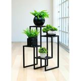 Tr Dekoratif Metal 4 Raflı Saksılık Katlı Dikey Saksı Standı Çiçeklik Bahçe ve Balkon Dekoru Garden
