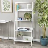 Tr Dfn Wood Mdf Beyaz 4 Katlı Merdiven Raf Kitaplık Raf Çiçeklik Raf