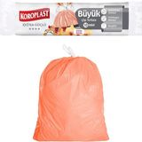 Tr Ekstra Güçlü Orkide Kokulu Büyük Boy Büzgülü Çöp Torbası 10'lu 65X67 Cm, Kolay Bağlan - Çok Renkli