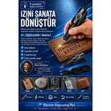 Tr Elektrikli Gravür Kalemi 5 Kademeli Metal Cam Ahşap Oyma Markalama Makinesi Masaüstü Takı Ya - Genel