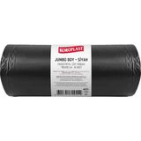 Tr Endüstriyel Çöp Torbası Jumbo Boy Siyah 10'lu 80X110 Cm, Yırtılmaya Dayanıklı, Jumbo Boy Çöp Poşeti, Çift Katlı, Geri Dönüştürülebilir, Fabrika, Inşaat, Depo, Kafe, Otel, Hastane, Bahçe - 80 x 110 cm