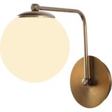 Tr Eskitme Metal Aplik Duvar Lambası E27 Uyumlu 15X26X22 cm Yatak Odası Oturma Odası, Bej-1